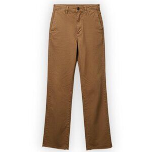 Marine Layer Women's Size 4 Brown Wide Leg Cotton Pants w/Frayed Leg Bottoms